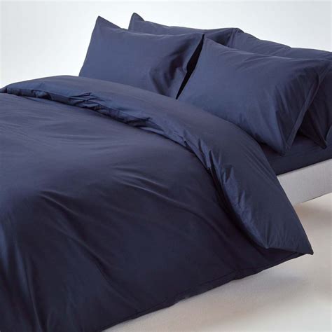 navy blue cotton duvet cover.